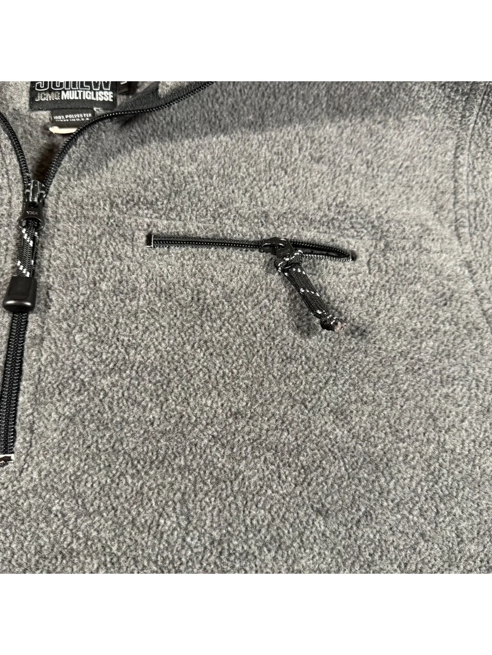 J.Crew Multiglisse Gray Fleece Pullover Jacket Size Large R103